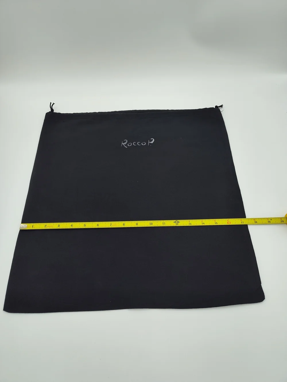 ROCCO P Dust Bag 18x17.5 Black Drawstring Storage Shoe Travel Organizer EUC